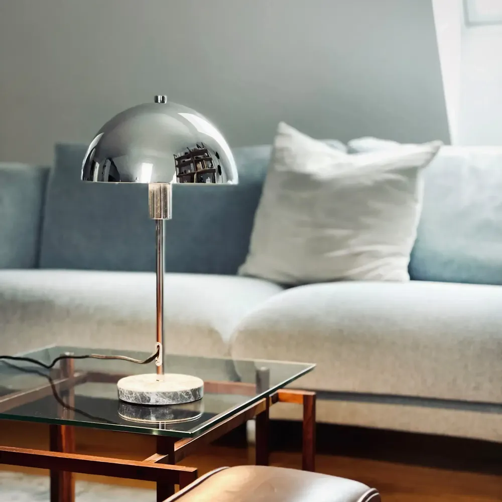 Lampes à poser - Lampe de table Stockholm D20 en chrome/marbre - DYBERG LARSEN