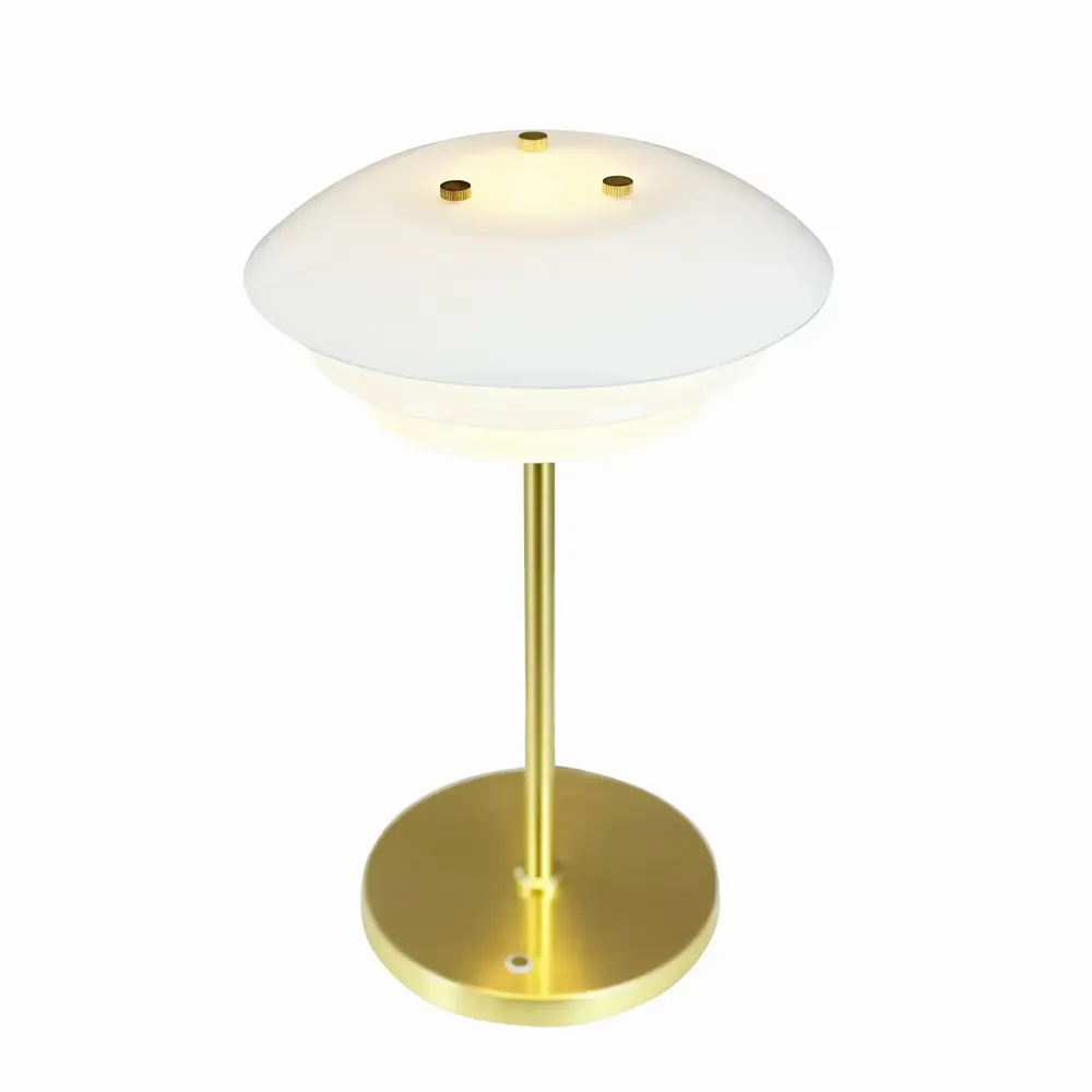Lampes à poser - Lampe de table DL20 LED Opale/Laiton rechargeable - DYBERG LARSEN