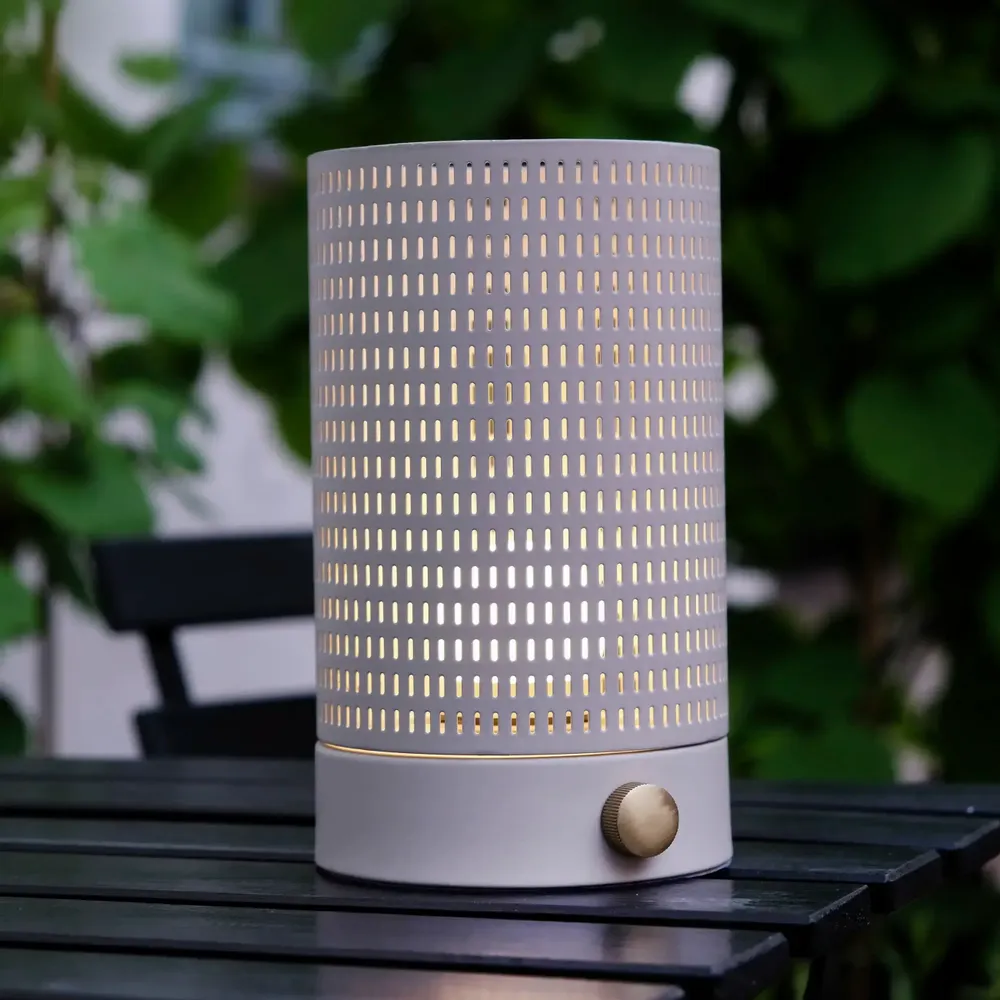 Lampes à poser - Lanterne grillagée blanc/laiton - DYBERG LARSEN