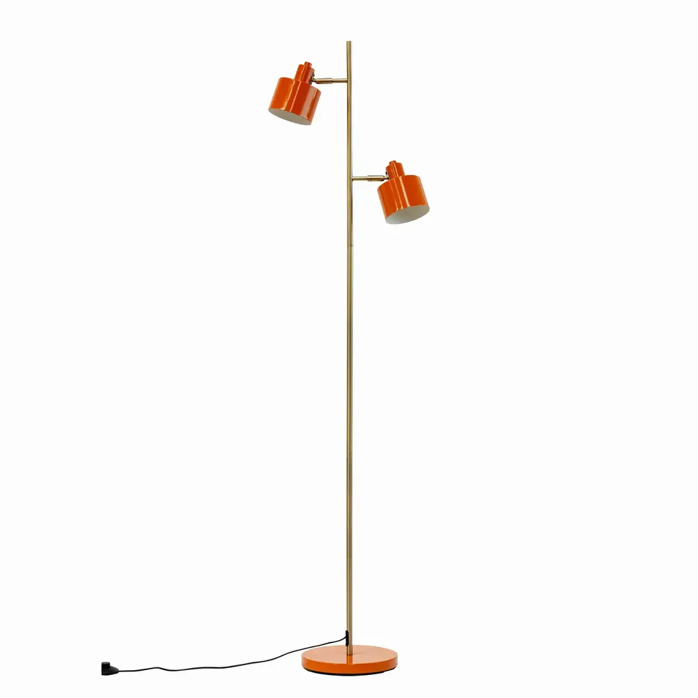 Floor lamps - Ocean orange/ brass floor lamp - DYBERG LARSEN