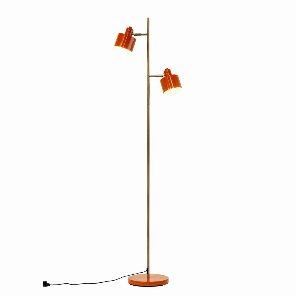 Floor lamps - Ocean orange/ brass floor lamp - DYBERG LARSEN