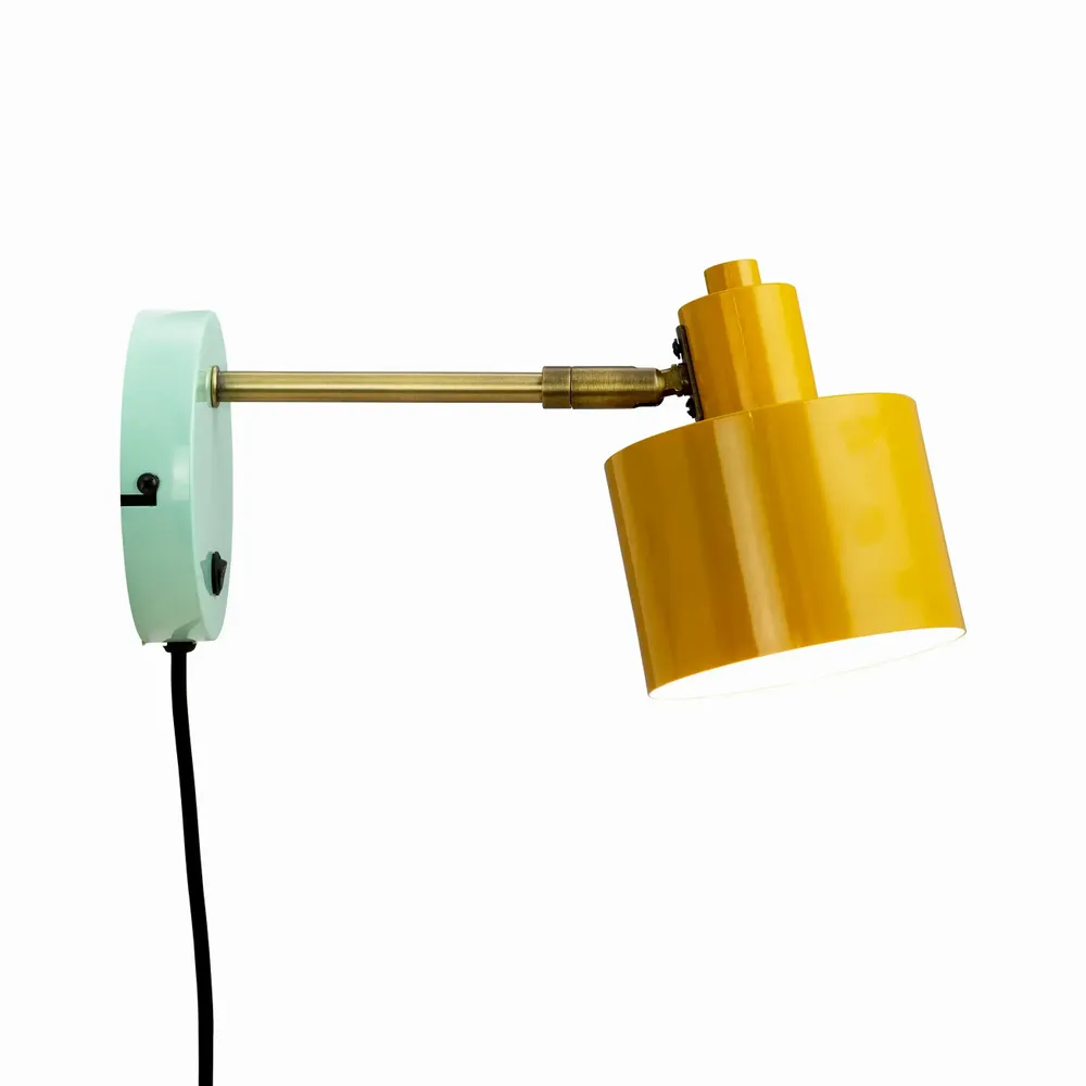 Wall lamps - Ocean curry/ brass/ turquoise wall lamp - DYBERG LARSEN