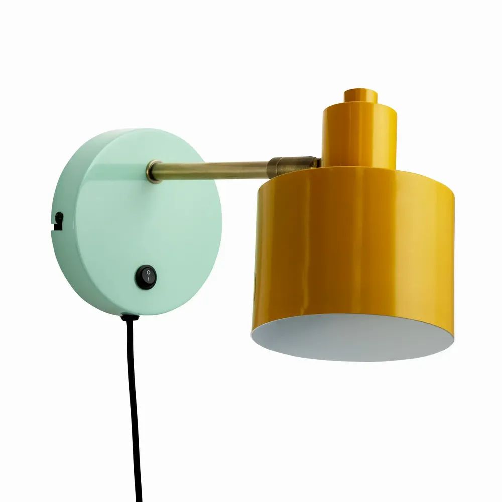 Wall lamps - Ocean curry/ brass/ turquoise wall lamp - DYBERG LARSEN