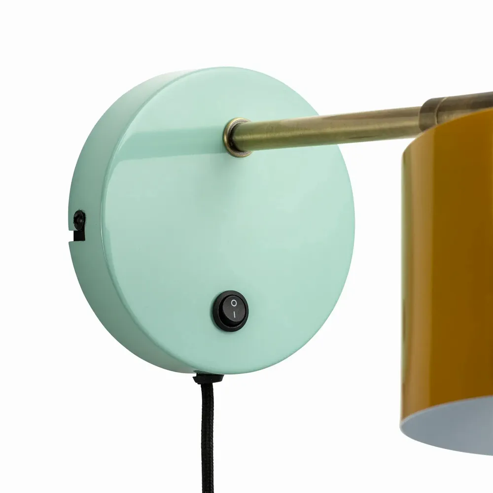 Wall lamps - Ocean curry/ brass/ turquoise wall lamp - DYBERG LARSEN