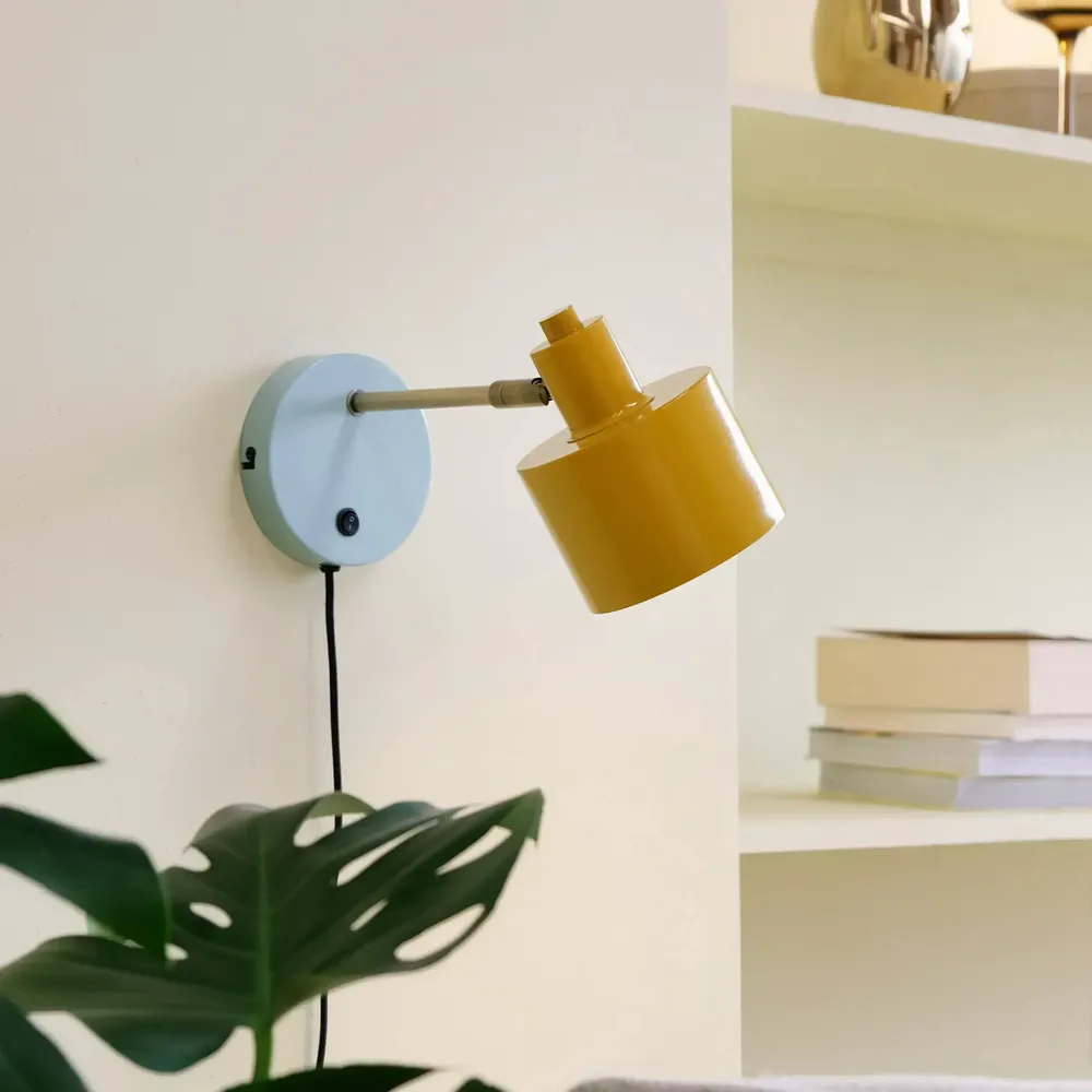 Wall lamps - Ocean curry/ brass/ turquoise wall lamp - DYBERG LARSEN