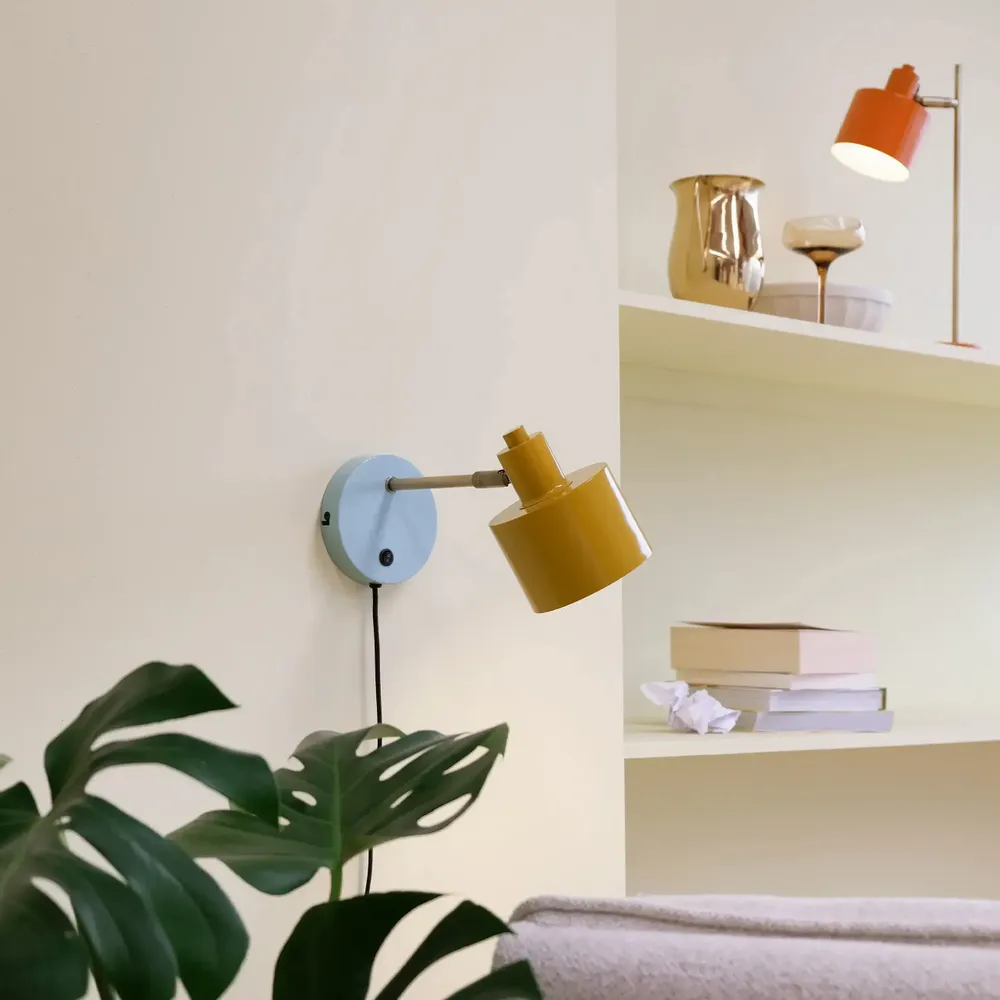 Wall lamps - Ocean curry/ brass/ turquoise wall lamp - DYBERG LARSEN