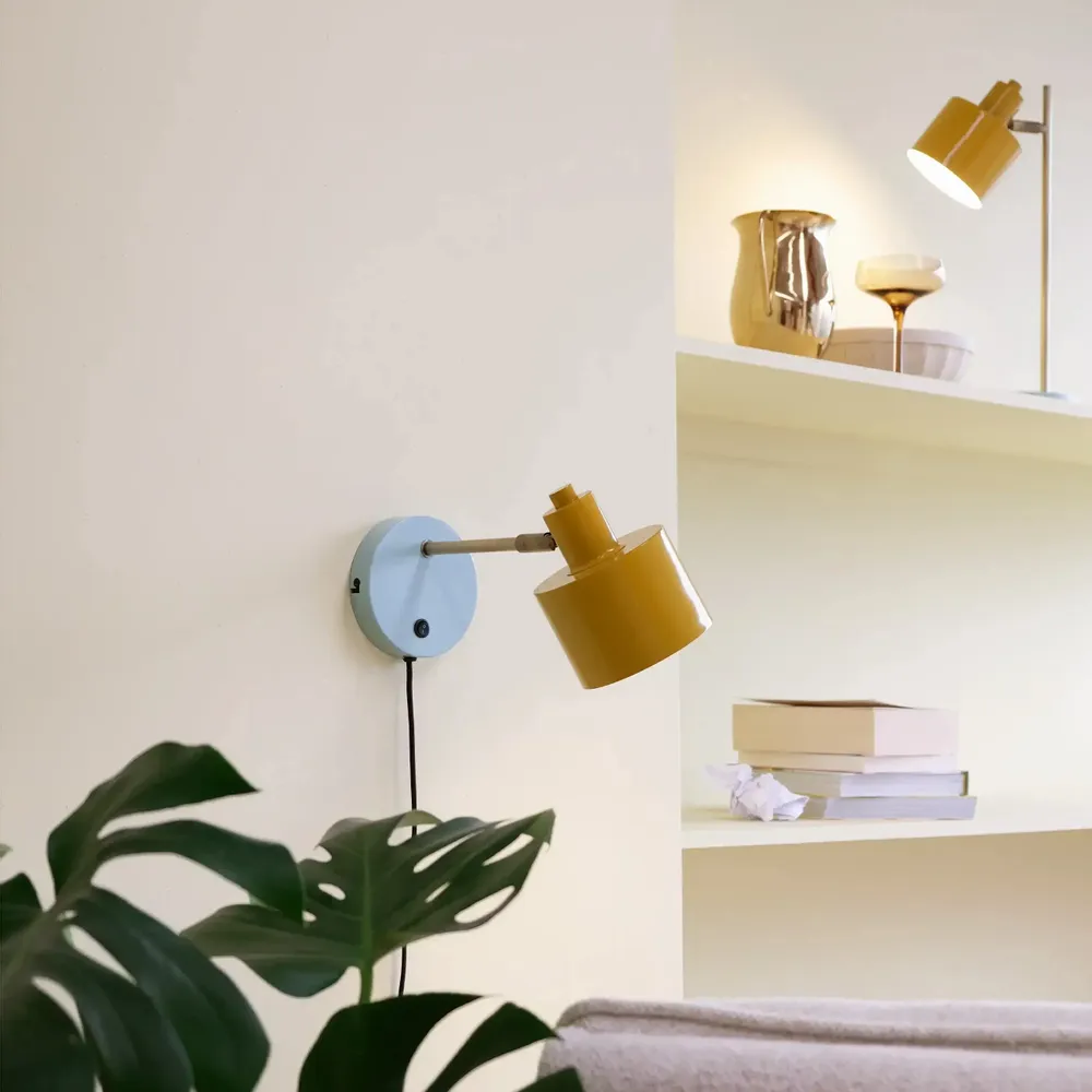Wall lamps - Ocean curry/ brass/ turquoise wall lamp - DYBERG LARSEN