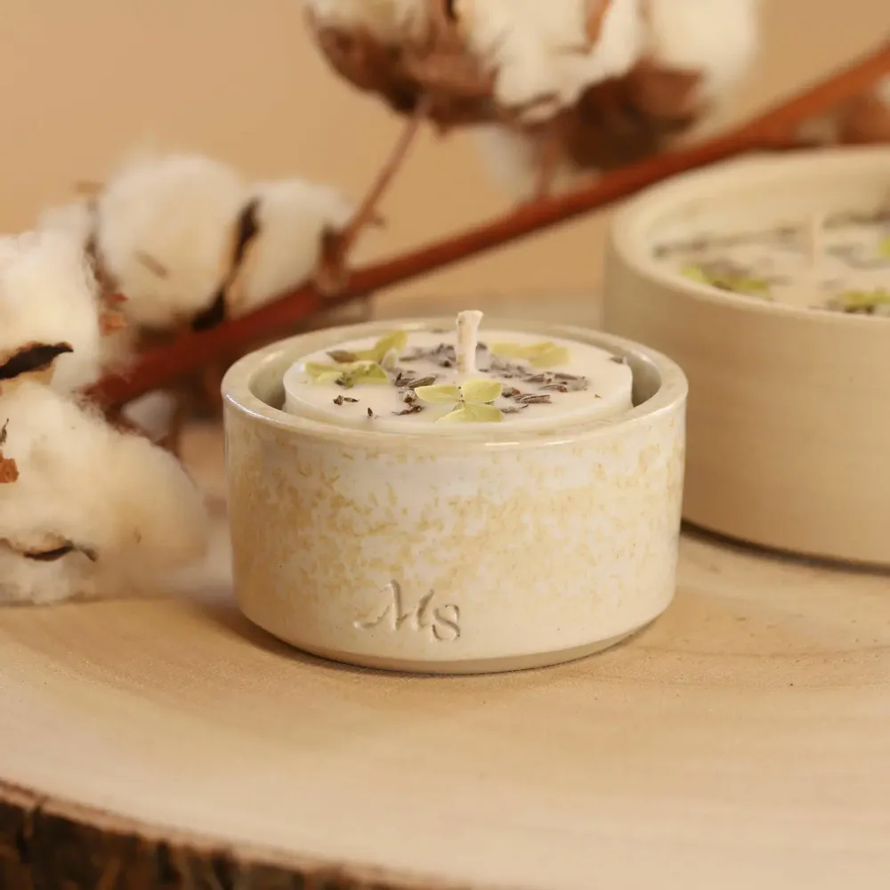 Objets de décoration - Bougie votive - Fleur de coton (80G) - MAISON SÉJOUR
