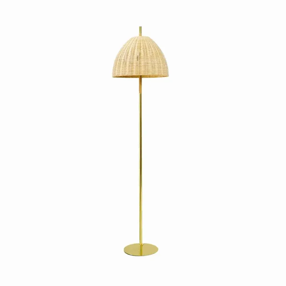Floor lamps - AMA floor lamp in natural wicker - LUXCAMBRA