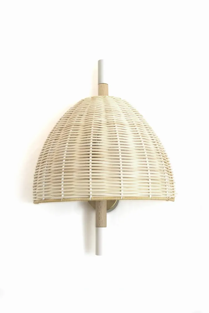 Wall lamps - AMA wall lamp in natural wicker - LUXCAMBRA