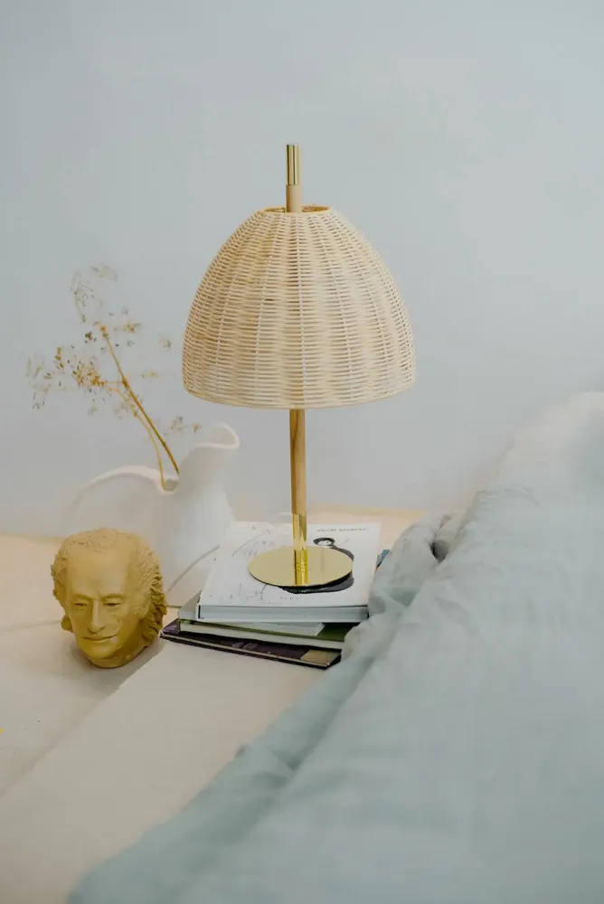 Table lamps - AMA table lamp in natural wicker - LUXCAMBRA