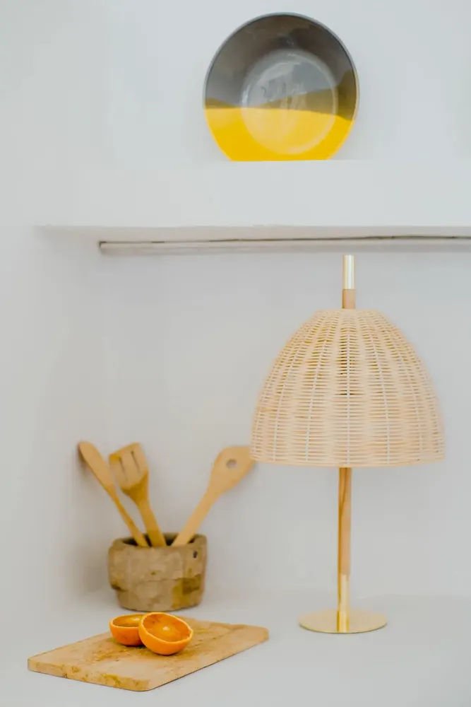 Table lamps - AMA table lamp in natural wicker - LUXCAMBRA