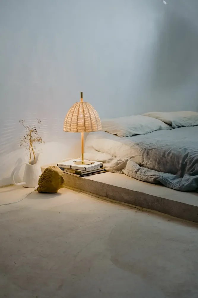 Table lamps - AMA table lamp in natural wicker - LUXCAMBRA