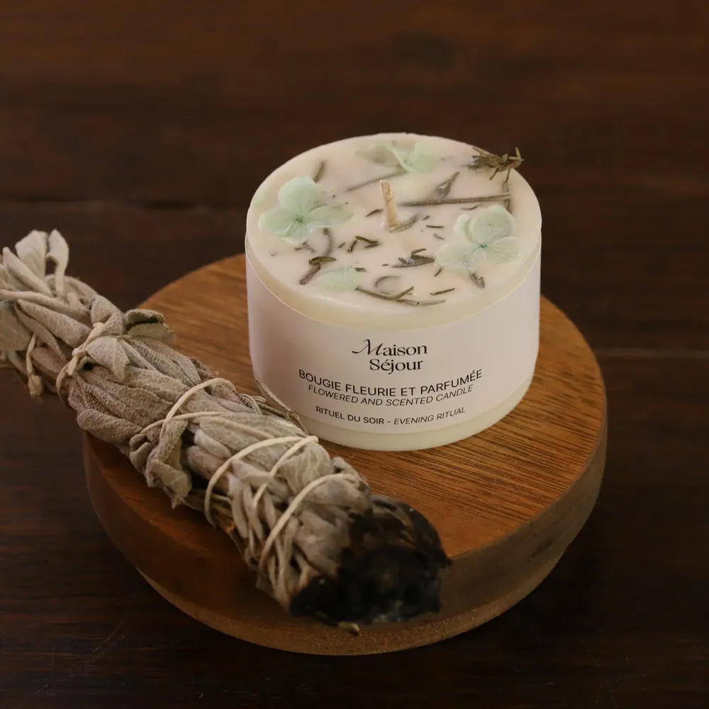Décorations florales - Bougie votive - Rituel du soir (80G) - MAISON SÉJOUR