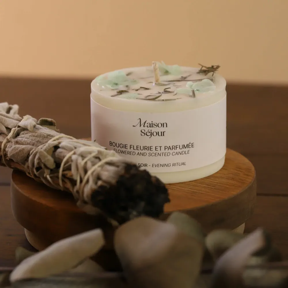Décorations florales - Bougie votive - Rituel du soir (80G) - MAISON SÉJOUR