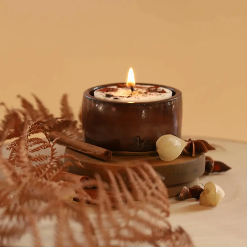 Décorations florales - Bougie votive - Thé et pain d'épices (80G) - MAISON SÉJOUR