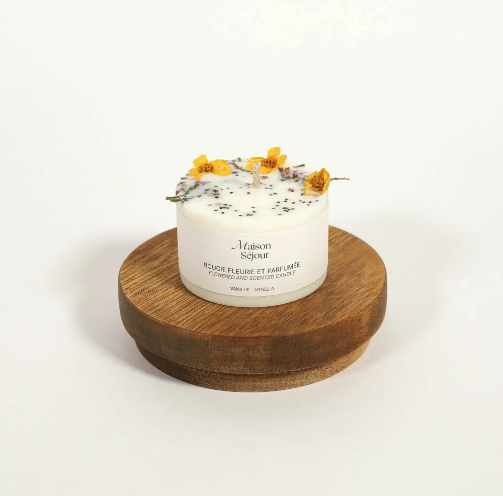 Floral decoration - Votive candle - Vanilla (80G) - MAISON SÉJOUR