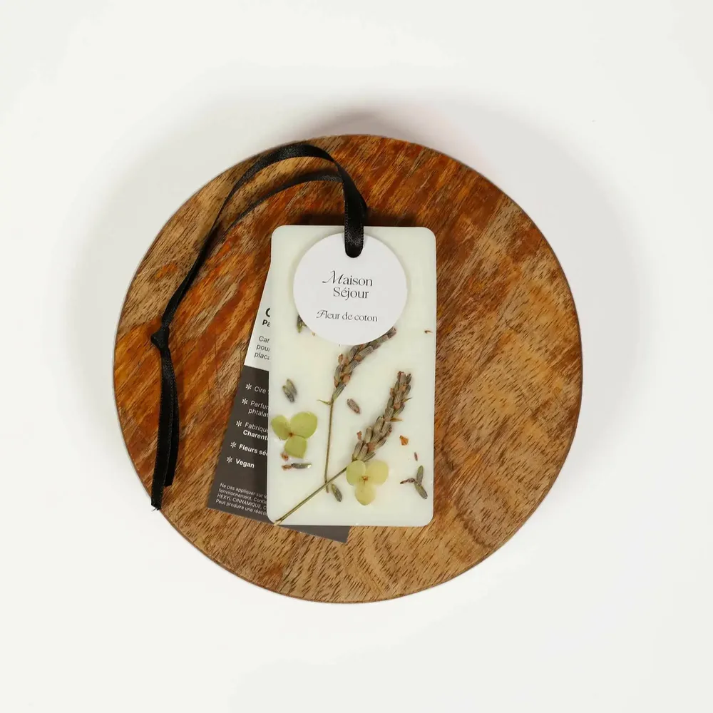 Floral decoration - Scented floral card - Cotton flower - MAISON SÉJOUR