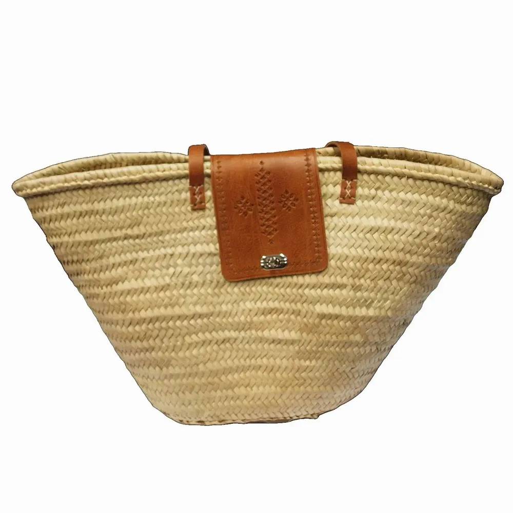 Sacs et cabas - Sac fourre-tout de plage en rotin - Le Safi - BERBER LEATHER