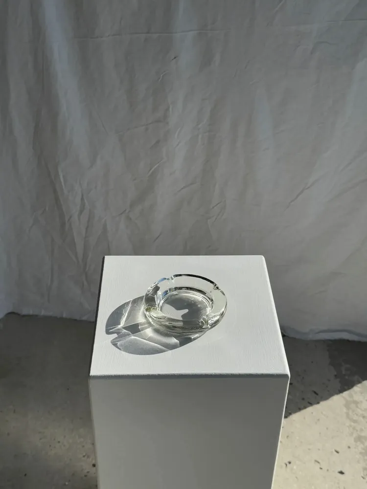 Installation accessories - Vintage glass ashtray Mexico D:11.5 - OFFICE OBJETS