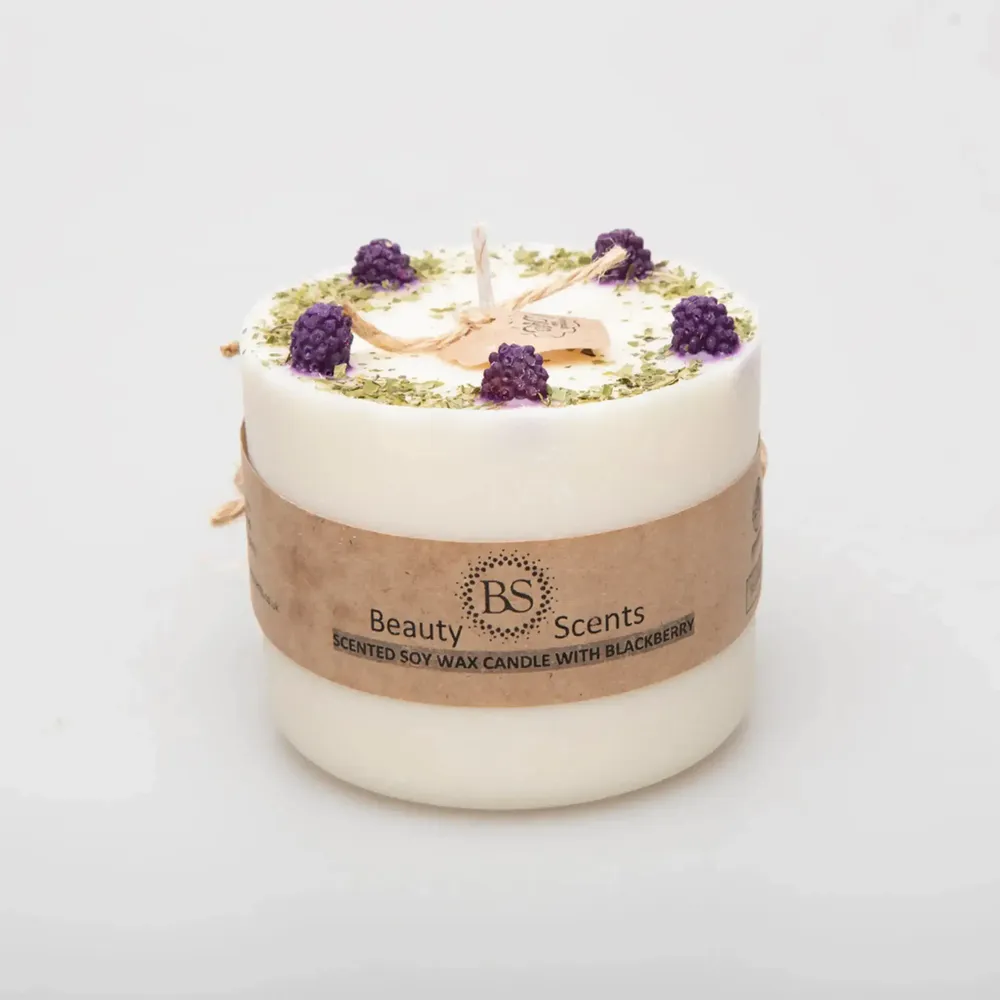 Bougies - Grandes bougies à la mûre, boîte de 6, cassis - BEAUTY SCENTS CANDLES