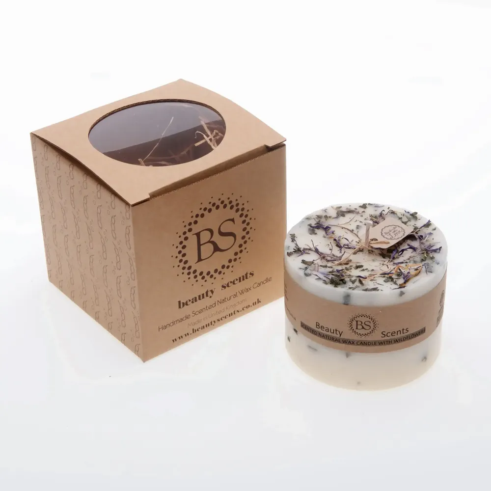 Bougies - Grande bougie parfumée au soja aux fleurs sauvages, boîte de 6, mangue - BEAUTY SCENTS CANDLES