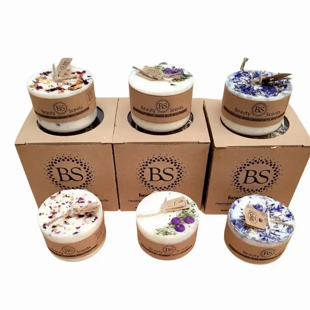 Bougies - Coffret d'échantillons de petites bougies aux parfums floraux - BEAUTY SCENTS CANDLES