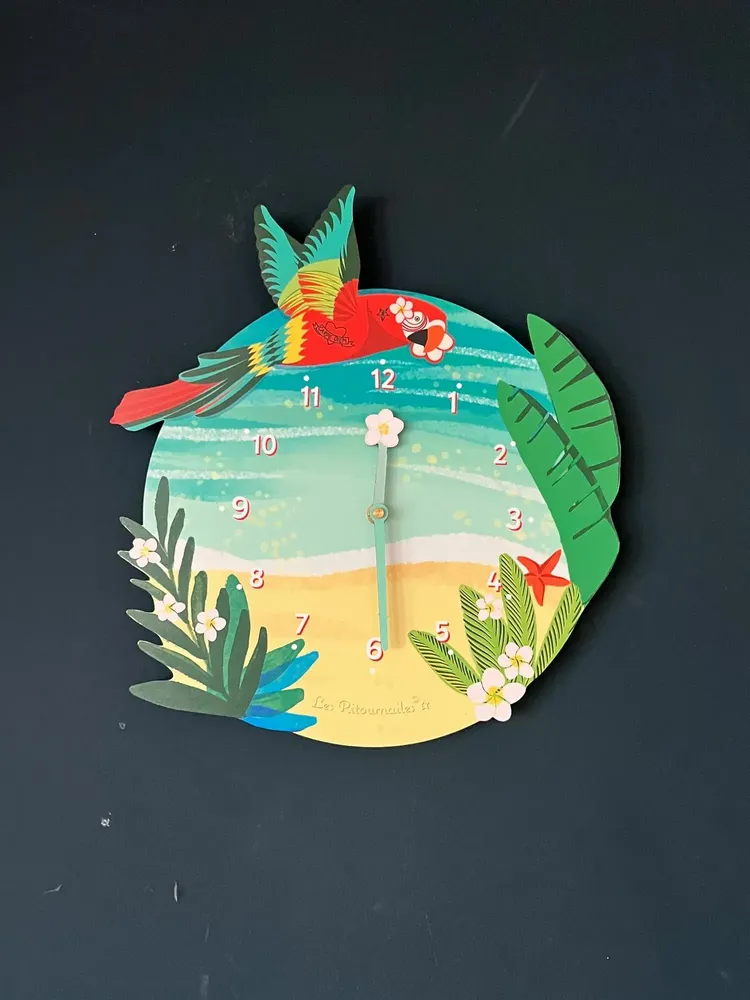 Horloges - Horloge temps Perroquet Coco - LES RITOURNAILES