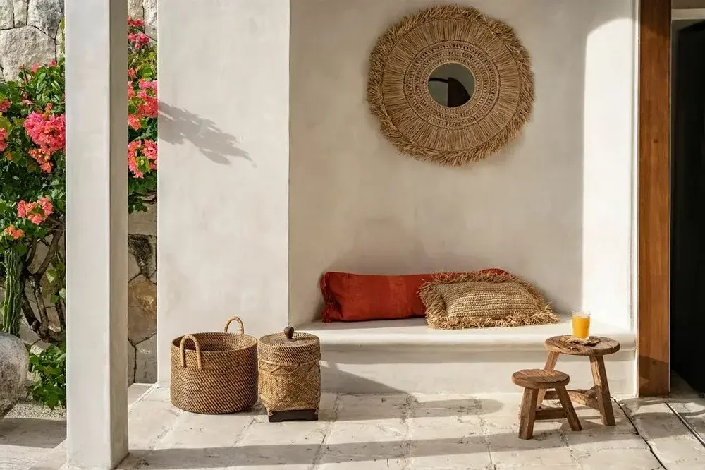 Decorative objects - The Raffia Cushion Cover Rectangular - Natural - 30x50 - BAZAR BIZAR LIVING