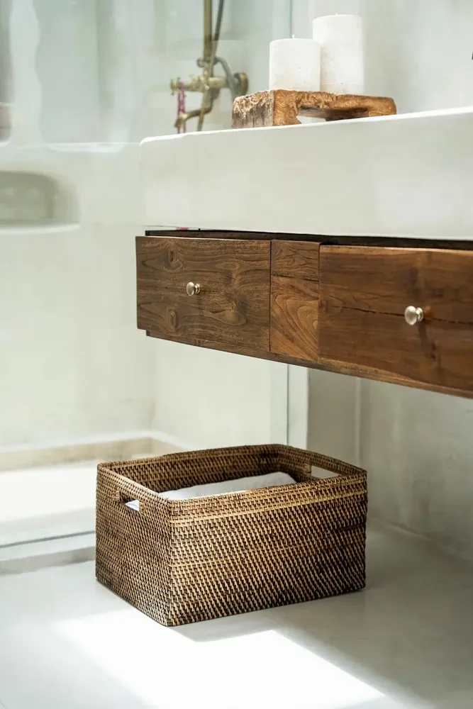 Paniers à linge - Le panier à revues Colonial - Marron naturel - XL - BAZAR BIZAR LIVING