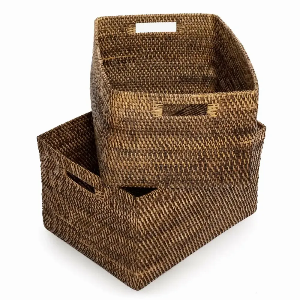 Paniers à linge - Le panier à revues Colonial - Marron naturel - L - BAZAR BIZAR LIVING