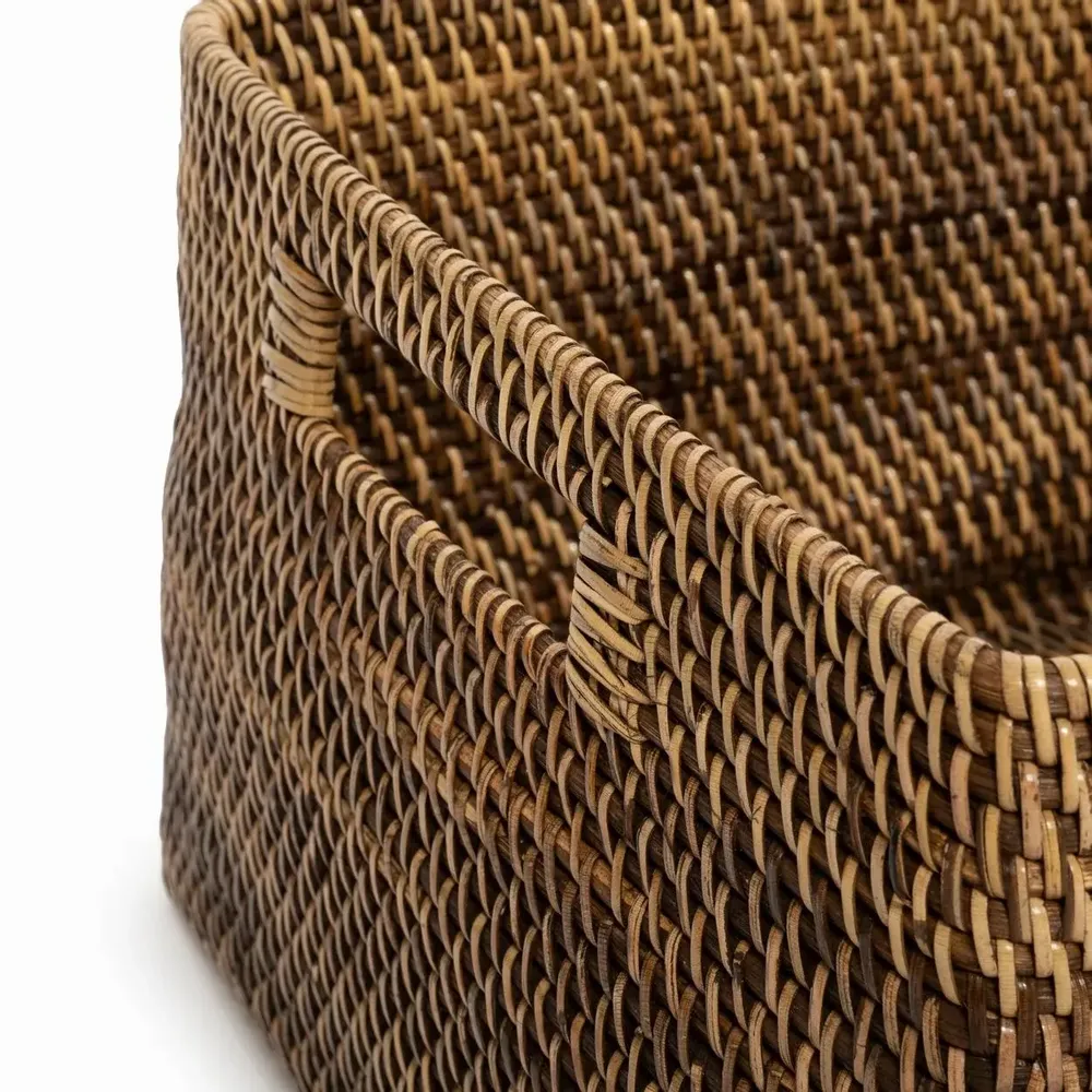 Paniers à linge - Le panier à revues Colonial - Marron naturel - S - BAZAR BIZAR LIVING