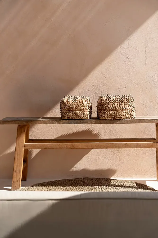 Paniers à linge - Le panier en coque de noix de coco - Naturel - L - BAZAR BIZAR LIVING