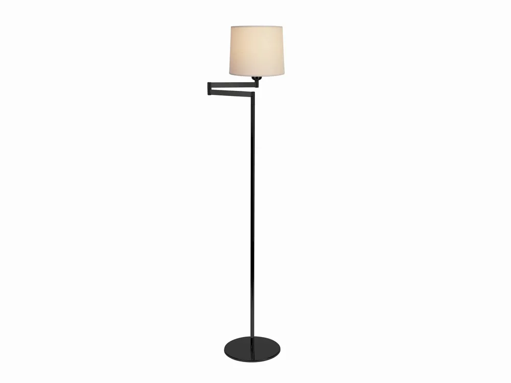 Floor lamps - ATLANTA floor lamp with structure in black or nickel - LUXCAMBRA