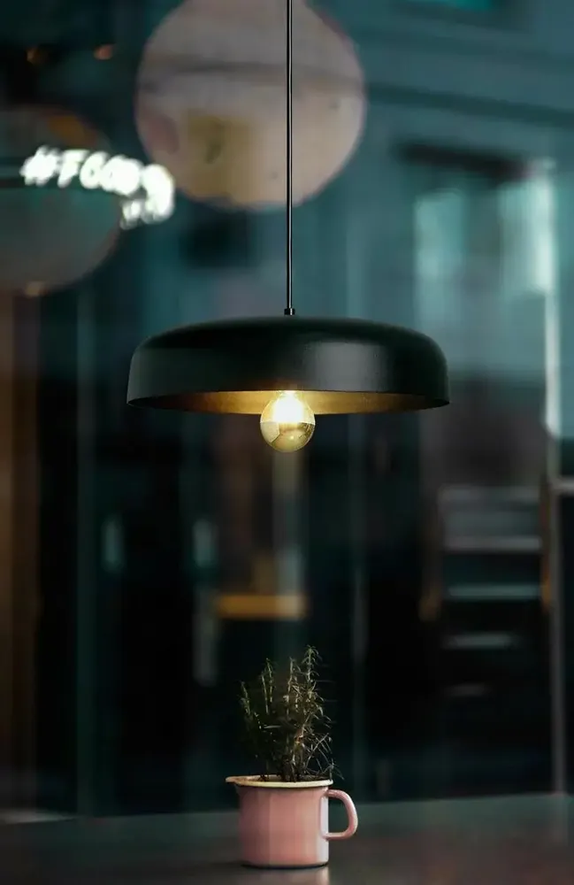 Hanging lights - BORN suspension diameter of 35cm in black, white or aluminum - LUXCAMBRA