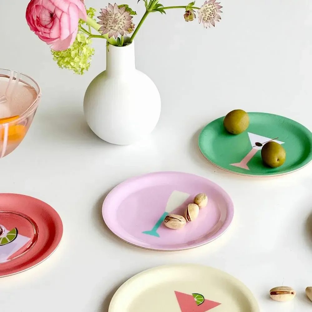 Plats et saladiers - COCKTAILS Set of 6 Coasters - 11cm - BLU KAT