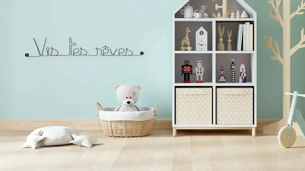 Children's decorative items - "Live your dreams” wire wall decoration - to be pinned - BIJOUX DE MUR