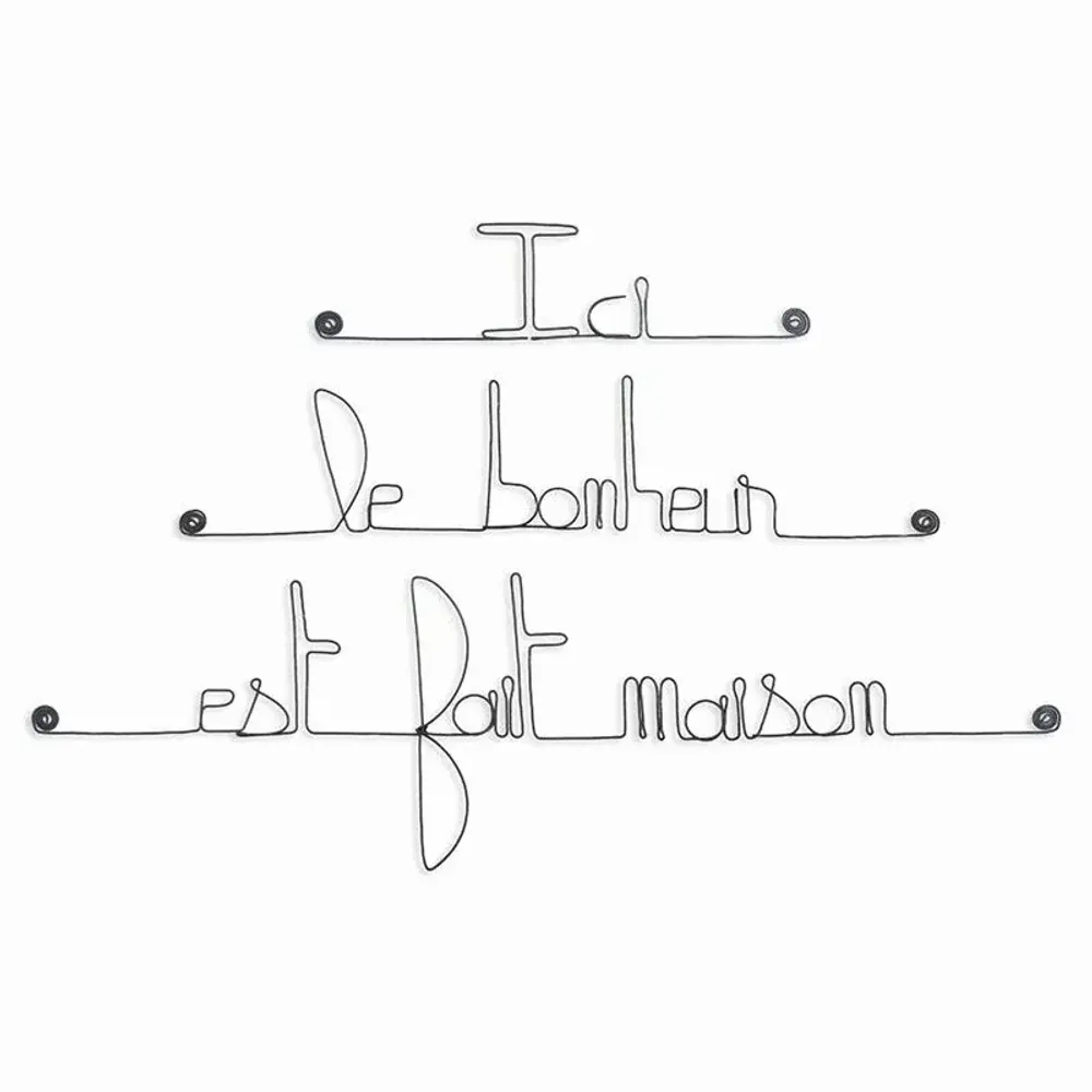 Other wall decoration - Metal Wall Decor Quote " Here happiness is homemade " - BIJOUX DE MUR