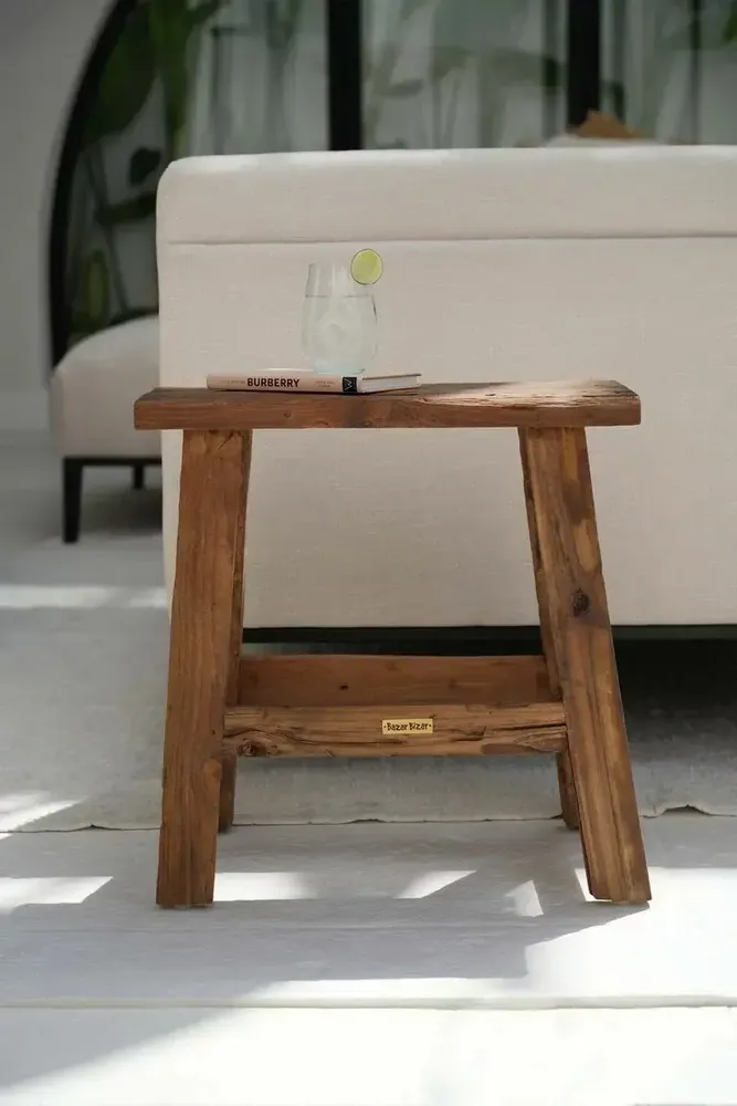Stools - The Fab Rustic Stool - Natural - BAZAR BIZAR LIVING