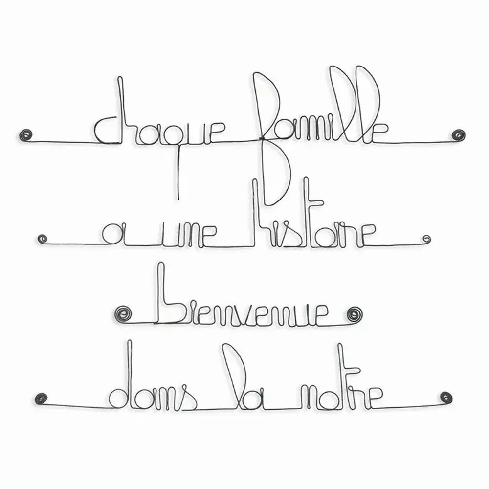 Other wall decoration - Wire wall decor -" Family Quote " - BIJOUX DE MUR