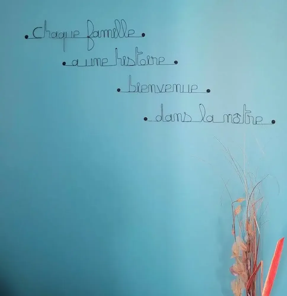 Other wall decoration - Wire wall decor -" Family Quote " - BIJOUX DE MUR