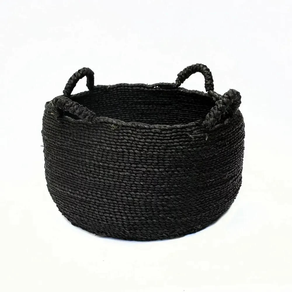 Laundry baskets - Les Quatre Mains Baskets - Black - M - BAZAR BIZAR LIVING