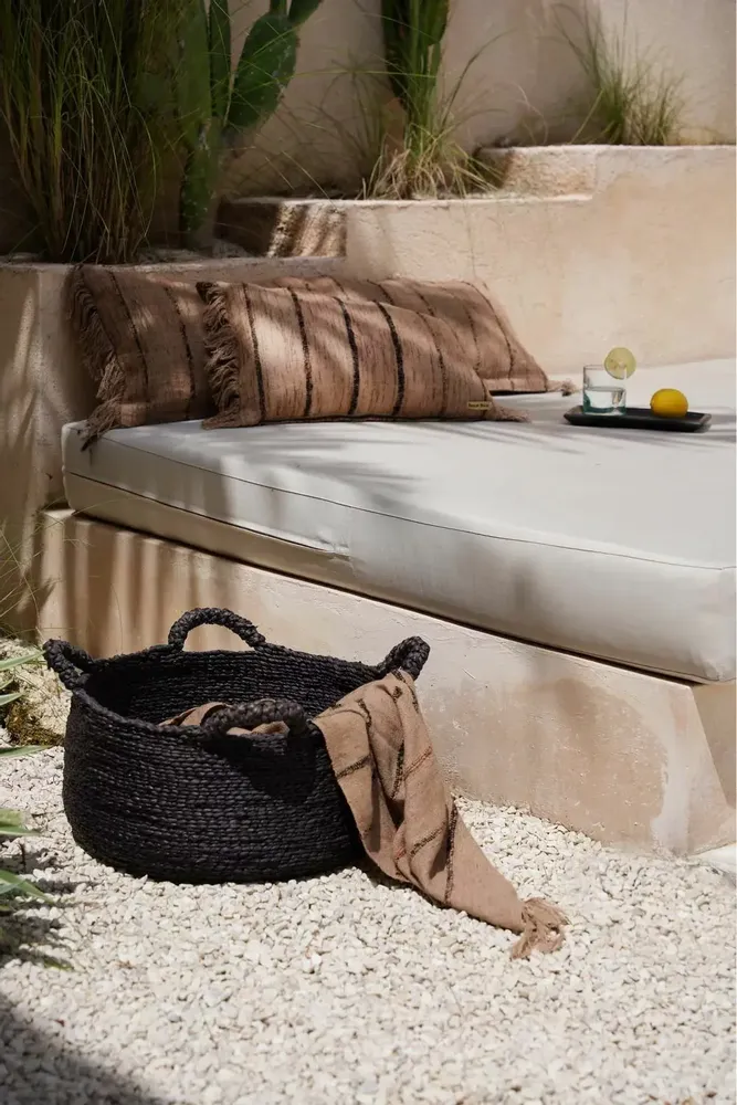 Laundry baskets - Les Quatre Mains Baskets - Black - M - BAZAR BIZAR LIVING