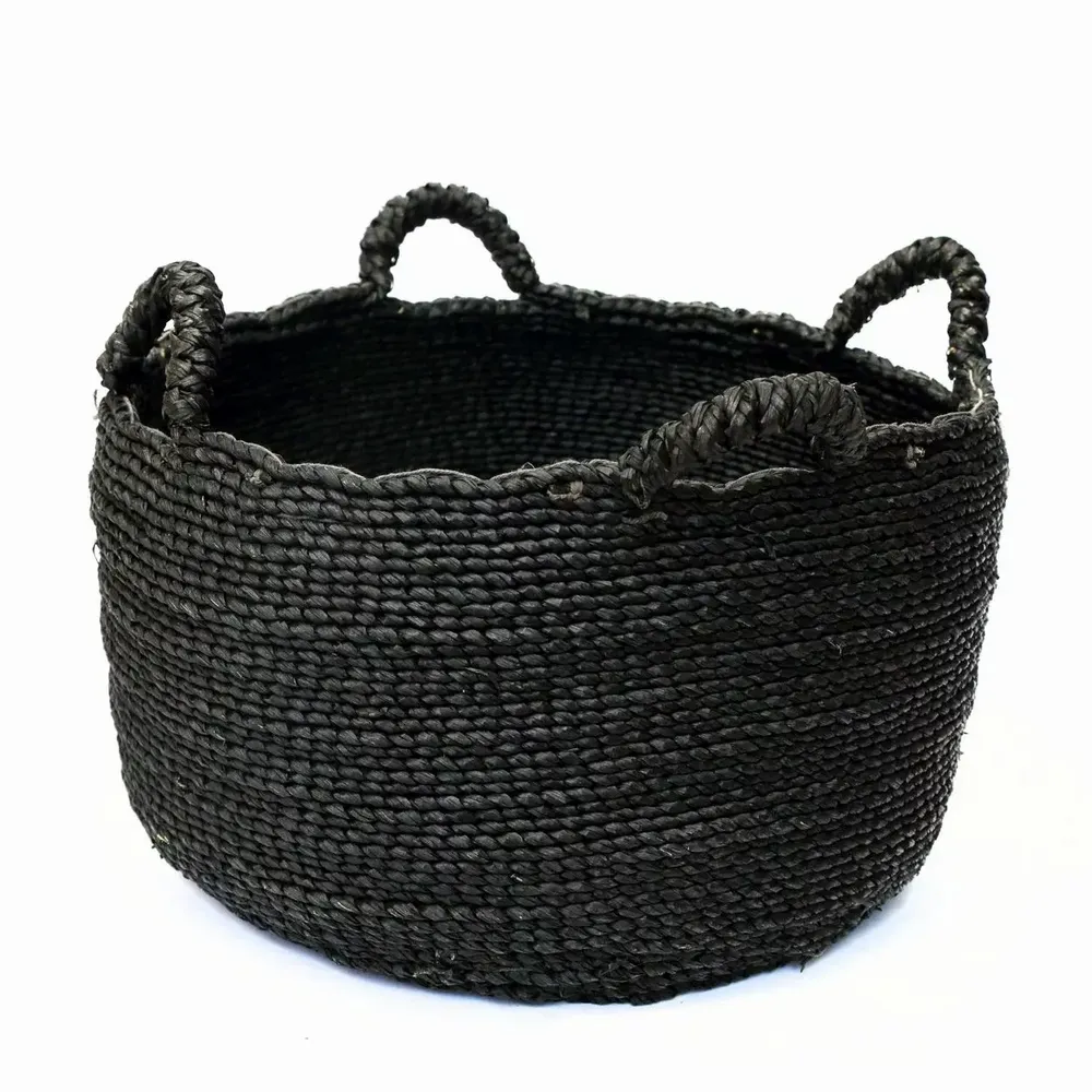 Paniers à linge - Paniers Les Quatre Mains, noirs, L - BAZAR BIZAR LIVING