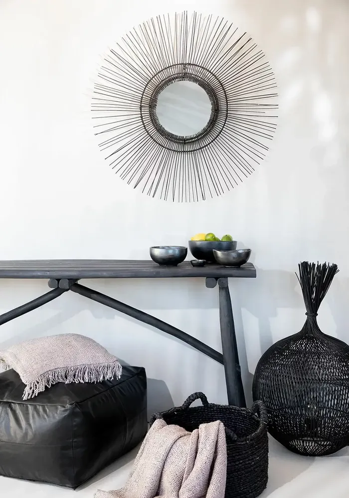 Paniers à linge - Paniers Les Quatre Mains, noirs, L - BAZAR BIZAR LIVING