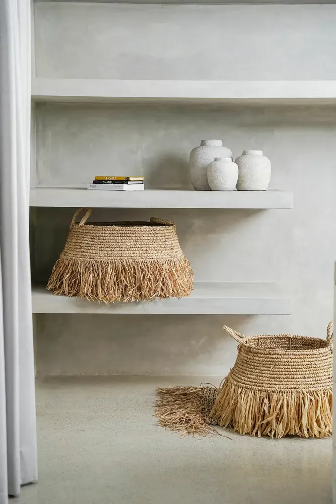 Paniers à linge - Paniers The Raffia Deluxe, naturels, moyens - BAZAR BIZAR LIVING