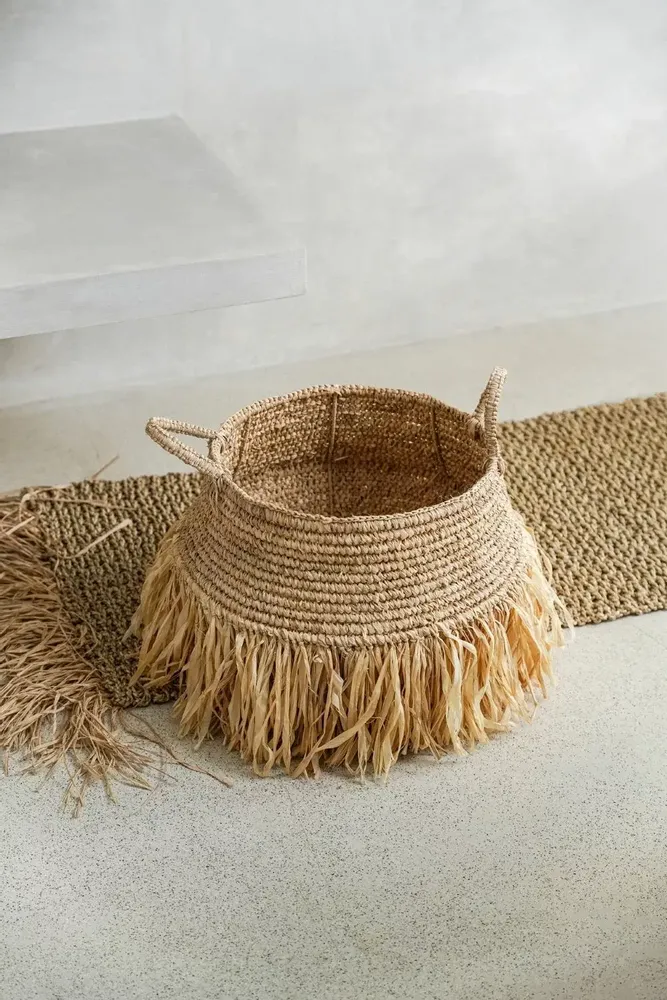 Paniers à linge - Paniers The Raffia Deluxe, naturels, moyens - BAZAR BIZAR LIVING