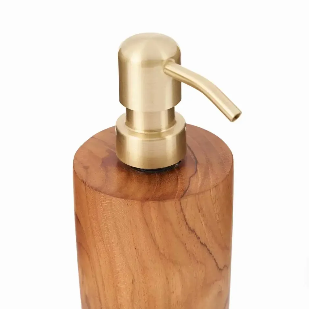 Soap dishes - The Wooden Soap Dispenser - Natural - BAZAR BIZAR LIVING