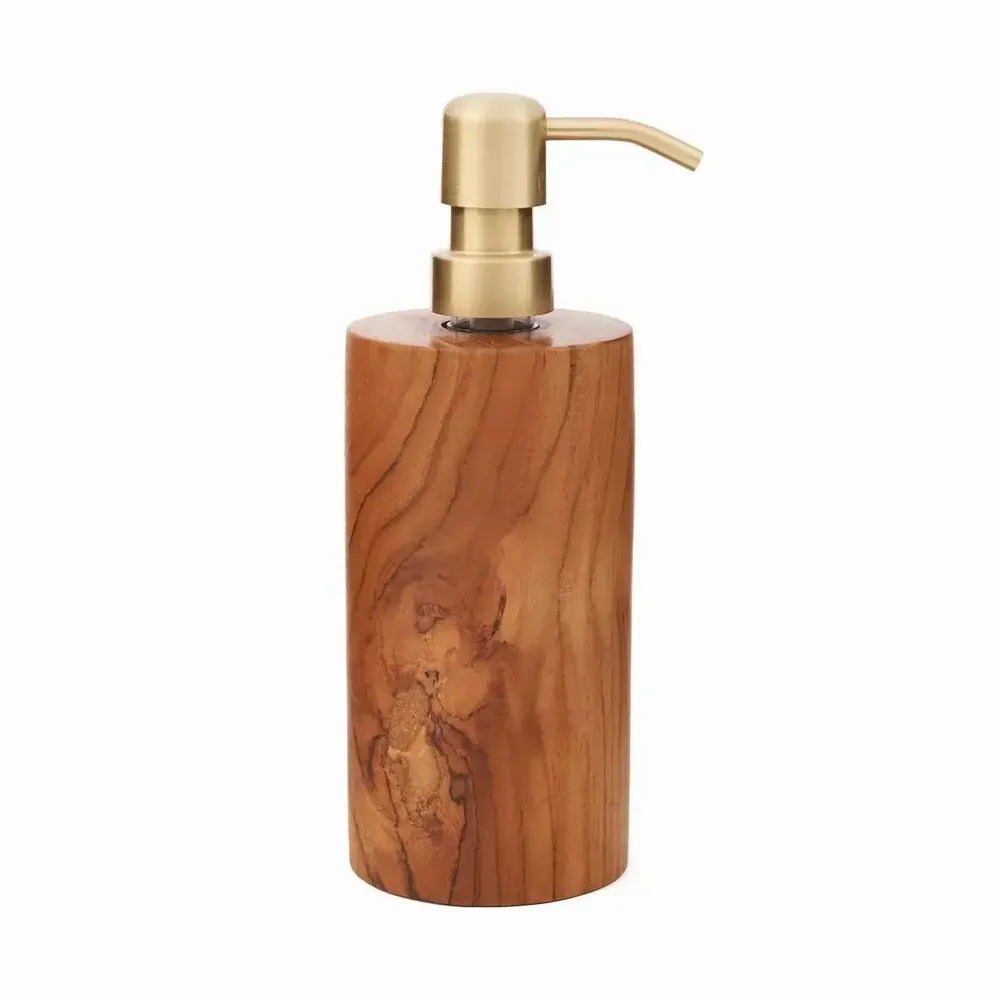 Soap dishes - The Wooden Soap Dispenser - Natural - BAZAR BIZAR LIVING