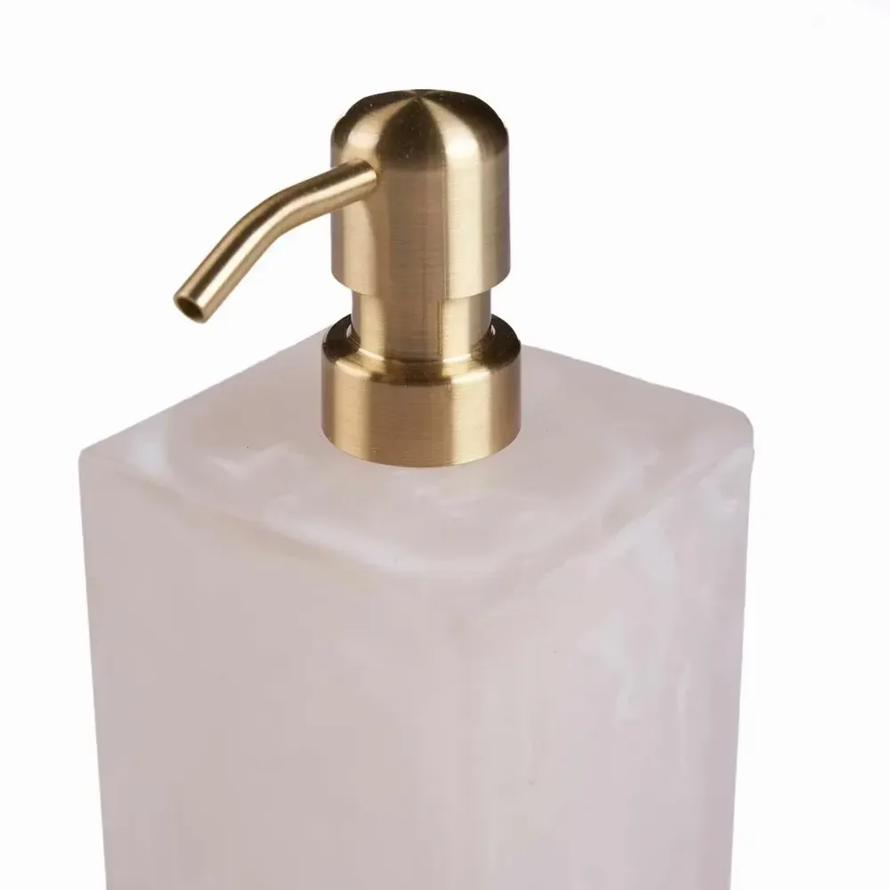 Porte-savons - Le distributeur de savon en résine - blanc rose - BAZAR BIZAR LIVING
